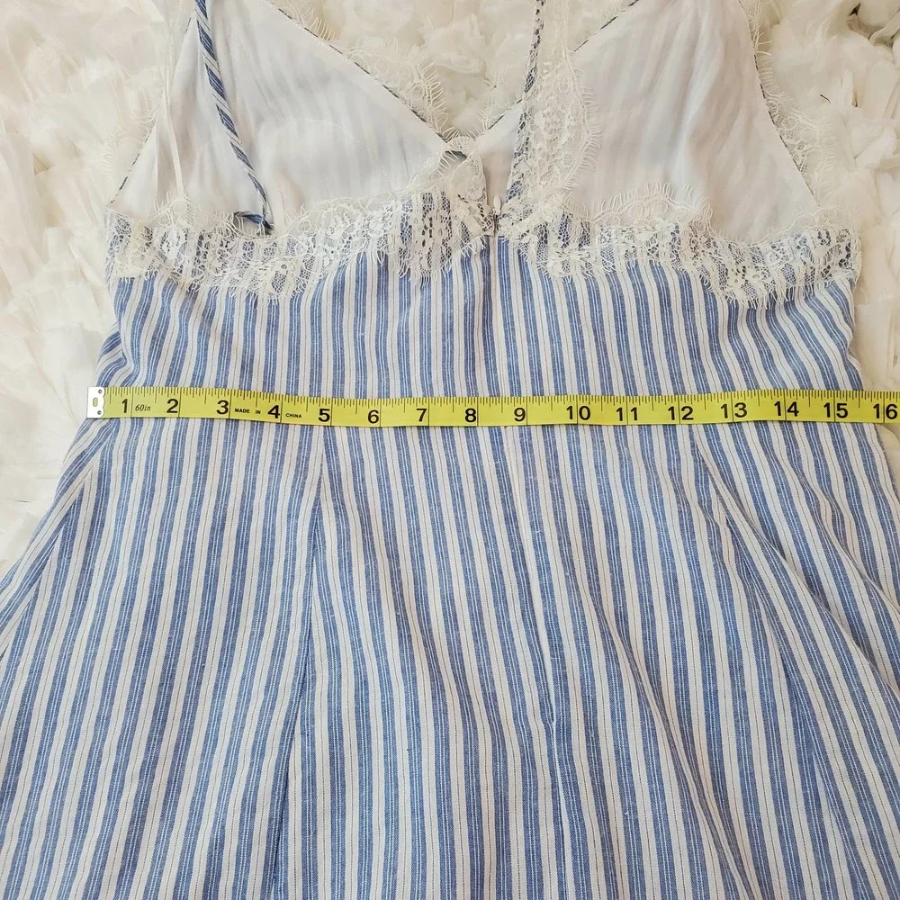 LUSH | BOUTIQUE IVY & LEO STRIPED LACE SUNDRESS SLIP DRESS WOMEN'S LARGE NWT - Picture 12 of 17